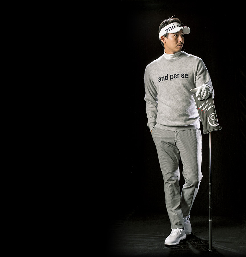 and per se (アンパスィ)  ゴルフ メンズ パンツ 未使用 AND PER SE アンパスィ 2025年モデル サンバイザー イエロー系