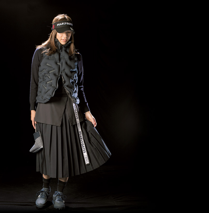 PEARLY GATES パーリーゲイツ グレンチェック蓄熱保温スカート パーリーゲイツ PG 【透湿保温】チェック柄バックプリーツ