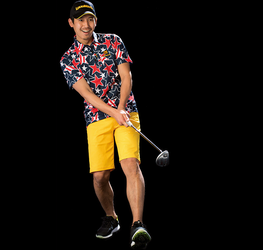 LOUDMOUTH ラウドマウス　今期新作　ゴルフシャツ L ポロシャツ メンズ ラウドマウス ゴルフ LOUDMOUTH GOLF 日本