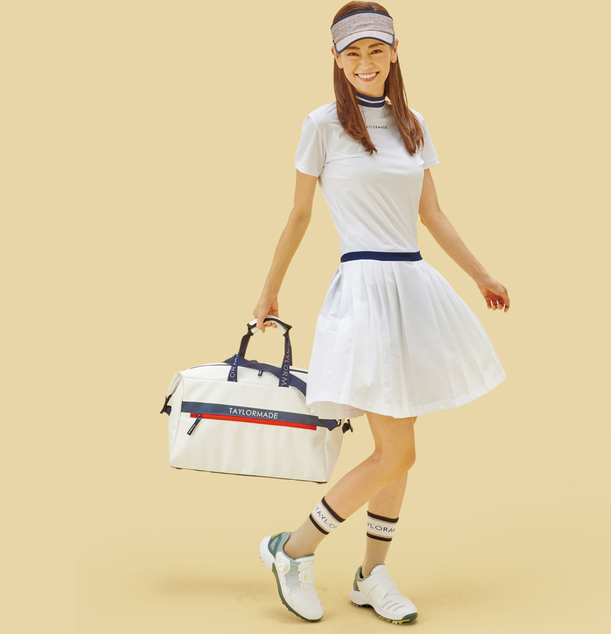 上品なワンピも見栄えがします