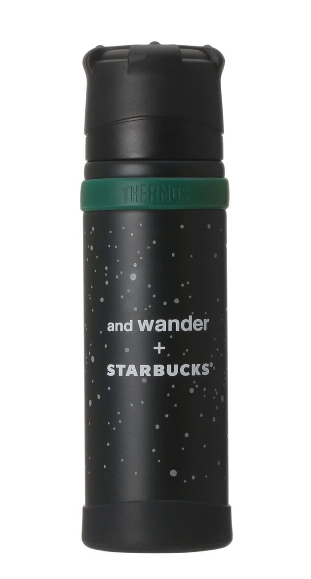 and wander + STARBUCKS ステンレス山専用ボトル ネイビー 500ml