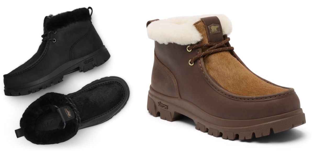 SOREL × Aries「Daystorm Chukka」Tobacco Velvet TanとBlack Black