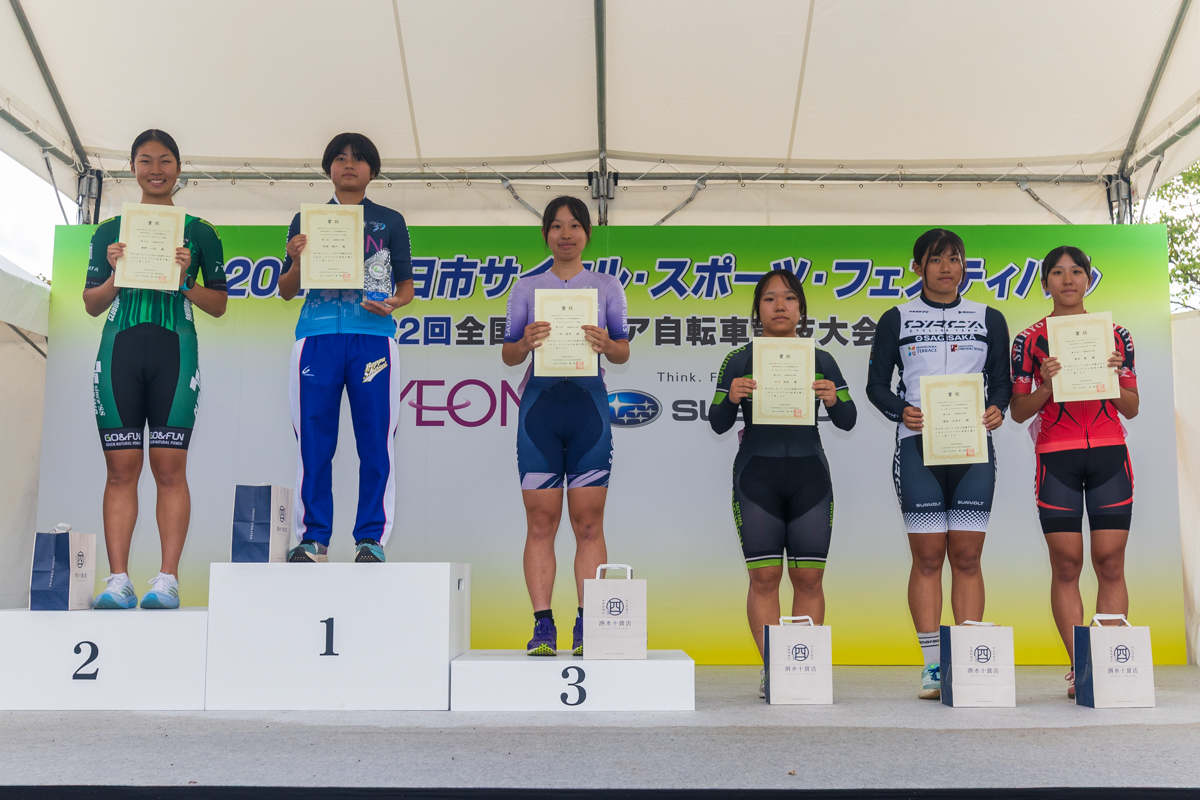 女子ジュニア+女子アンダー17の表彰台